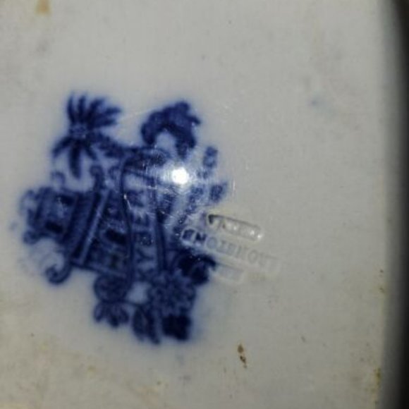 SOLD! Flow Blue W. Adams & Co Kyber pattern Antique c.1890's Excellent Condition - Picture 11 of 13